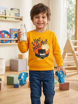 Baby Boys Printed Round Neck Full Sleeve Sweatshirt for Regular Casual Wear, Easy Comfort and Smart Everyday Styling