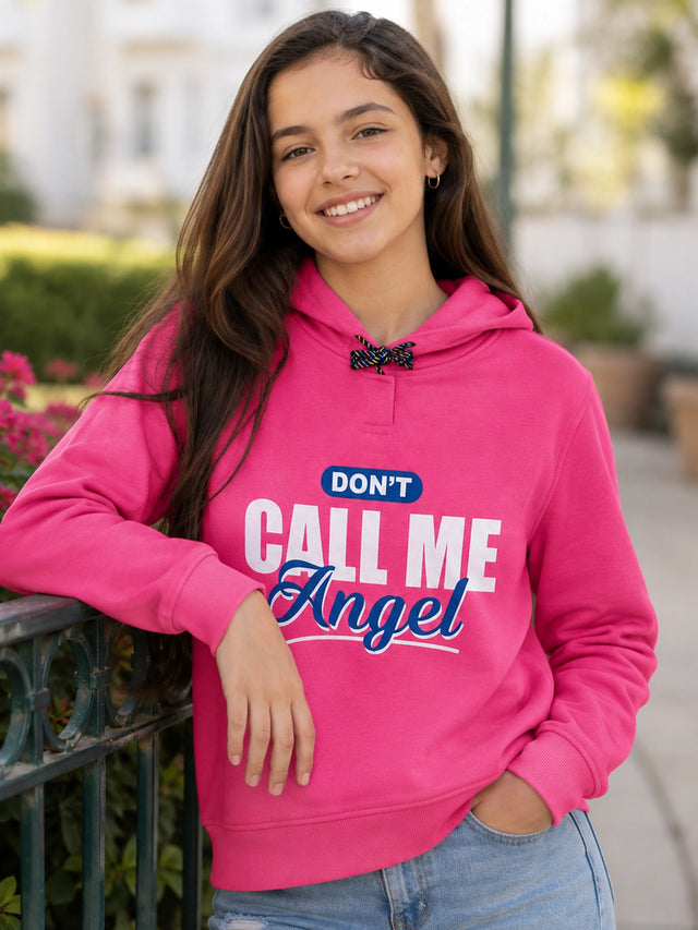 Girls Hooded Full Sleeve Sweatshirt with Round Neck Styling for Casual Wear and Comfortable Winter Use - Pack of 1
