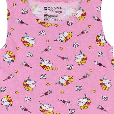 Bodycare Girls Cotton Frock Round Neck Sleeveless Pack Of 2