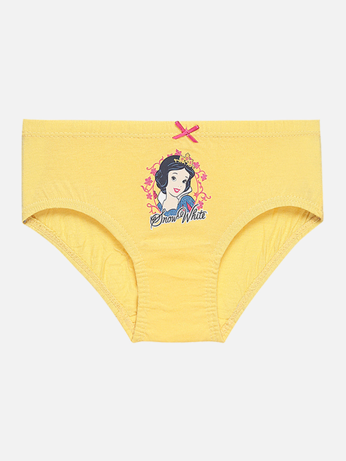 Girls Frozen Innerwear Panty Cotton Solid with Inner Elastic for Everyday Comfort and Kids Essentials - Pack of 5