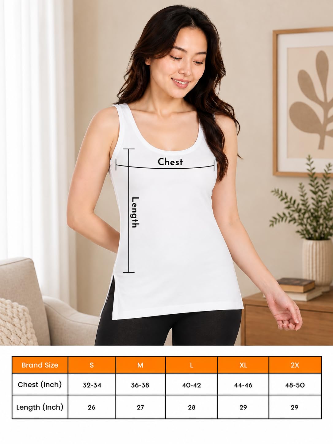 Women's Interlock Round Neck Sleeveless Thermal Top - White - 90