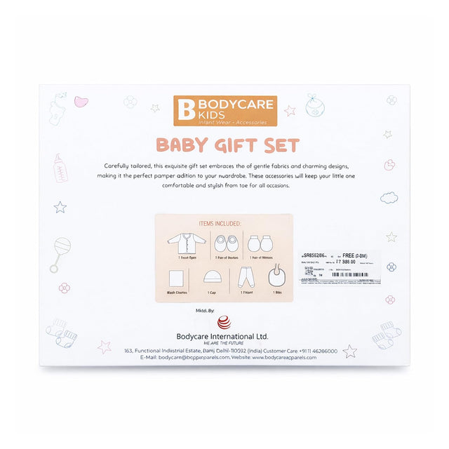 BODYCARE Newborn Baby Gift Set for Boys & Girls, Cotton Clothing Set, Hospital Ready Combo Gift Hamper (7 Pcs, 0-6 Months)
