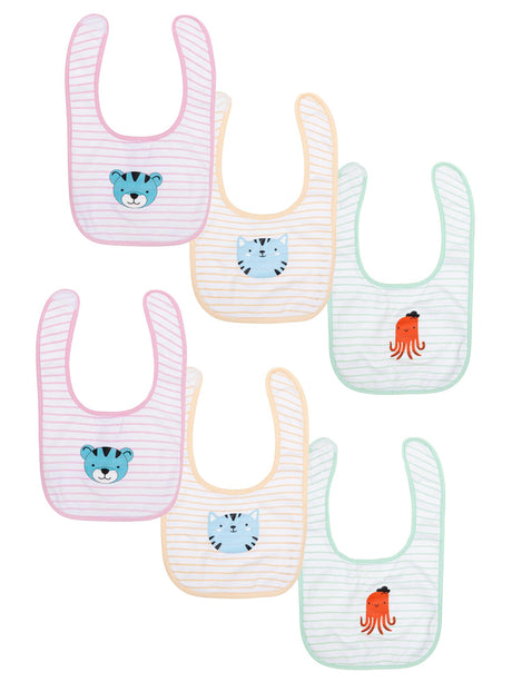 Baby Bibs Pack of 6 - Assorted-5 - F