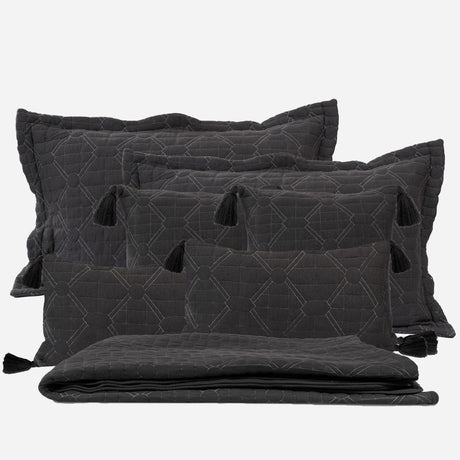 BodyComfy 100% Cotton Hosiery King-Size Fitted Bedcover – Diamond Weave Quilted Print