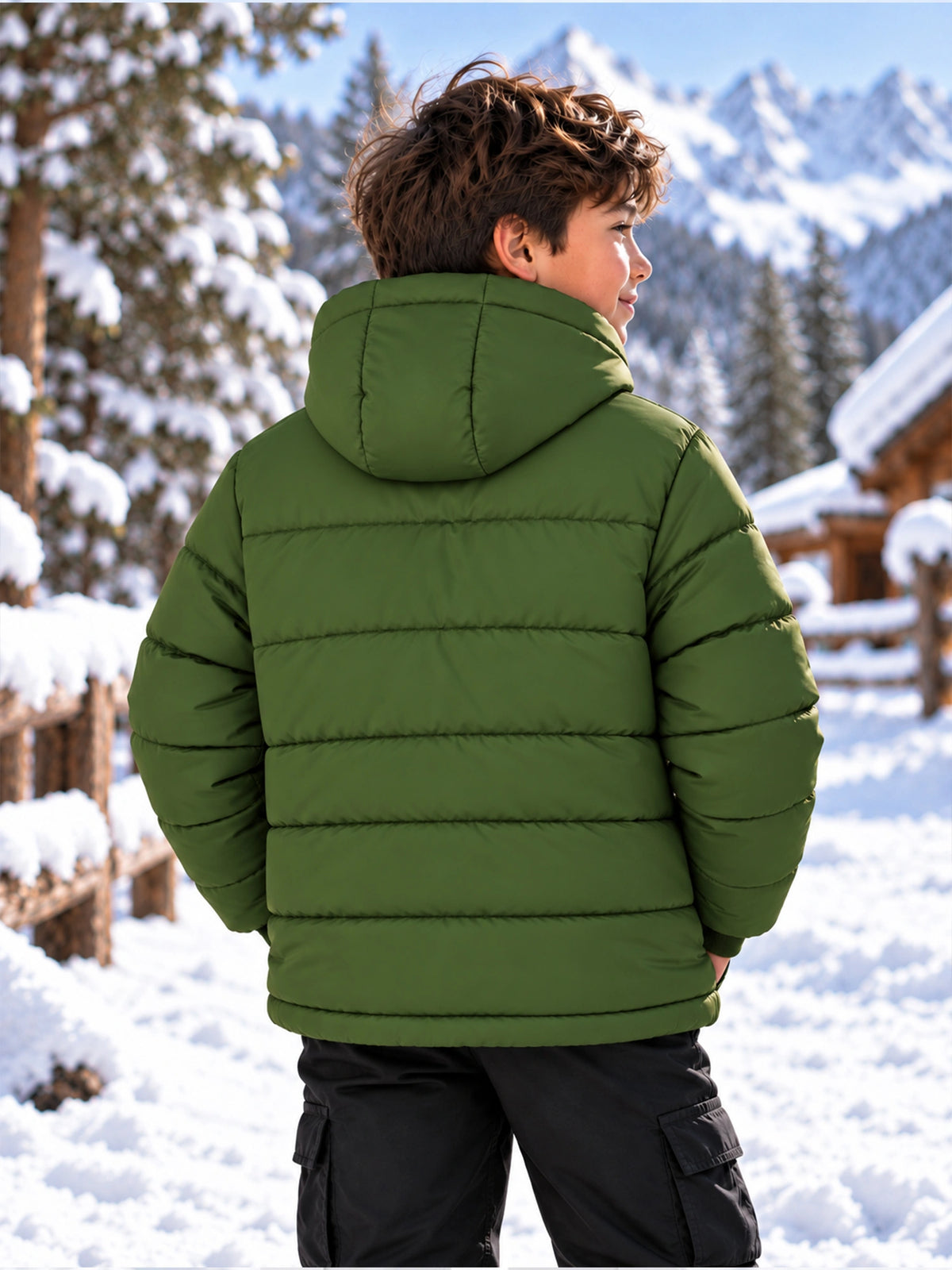 Boys Hooded Full Sleeves Jacket with Comfortable Outerwear Styling, Easy Movement and Regular Use Comfort