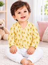 Unisex Baby Thermal Front Open Full Sleeve Top for Winter Wear, Warm Layering and Easy Dressing - Pack of 3