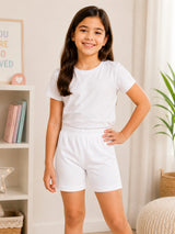 Girls Solid Shorty with Inner Elastic Waistband for Comfortable Innerwear Essentials and Regular Use - Pack of 6