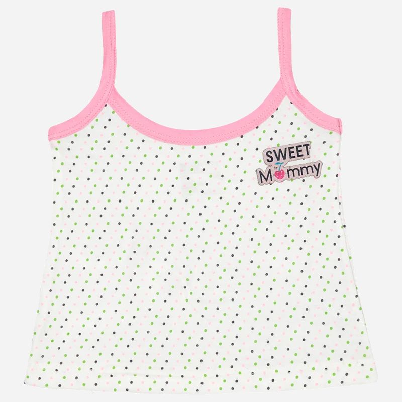 Bodycare Girls Cotton Dori Neck Sleeveless Vest Pack Of 3