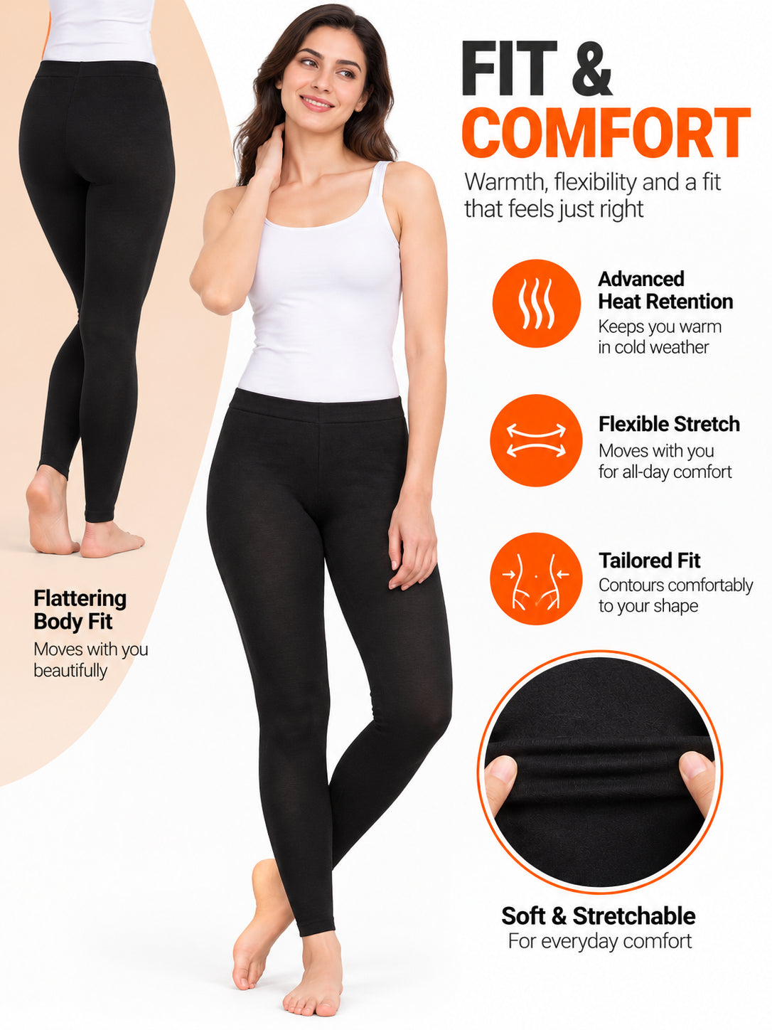 Women Extra Soft Thermal Bottom for Winter Layering, Comfortable Coverage and Cold Weather Essentials - Pack of 1