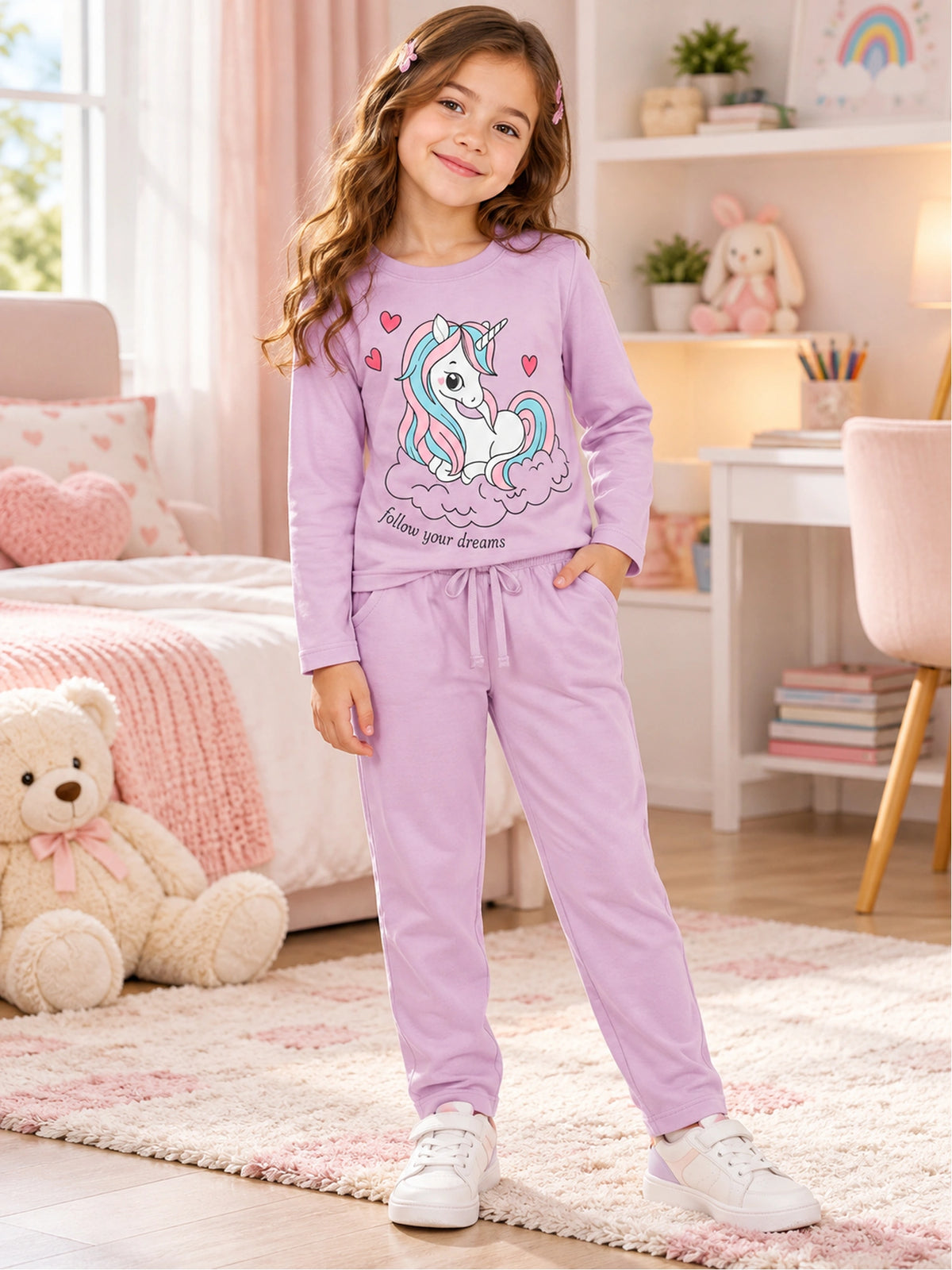 Girls Clothing Set for Casual Wear, Everyday Comfort, Easy Movement and Regular Wardrobe Essentials for Daily Use