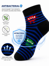 Boys Antibacterial Super Soft Socks for Everyday Comfort, Regular Wear and Casual Wardrobe Use - Pack of 3