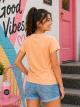 Girls Cotton Round Neck Half Sleeves T-Shirt for Casual Wear, Easy Movement and Everyday Wardrobe Use