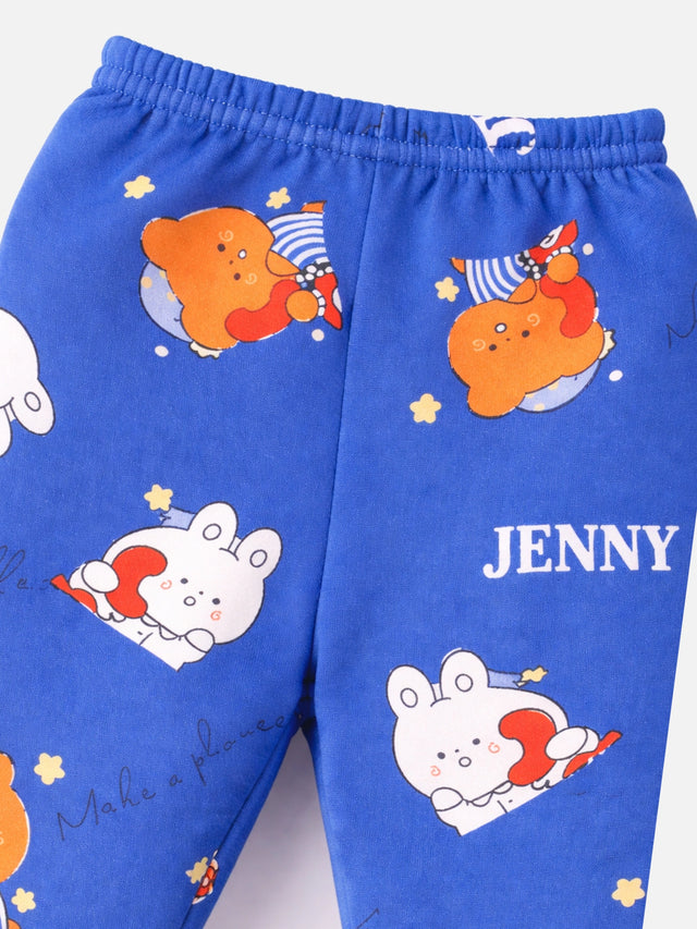 Baby Boys Self Design Pyjama with Inner Elastic for Regular Baby Wear, Easy Movement and Everyday Comfort