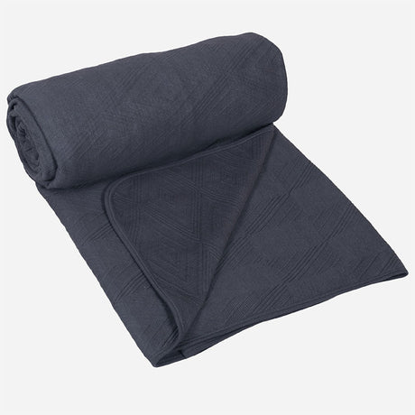 BodyComfy 100% Cotton Hosiery King-Size Fitted Bedcover – Layered Diamond Geometric Pattern