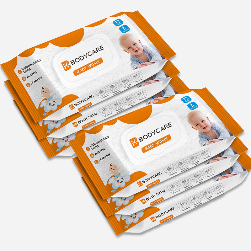 Unisex Wet Wipes Pack of 6 - Bodycare