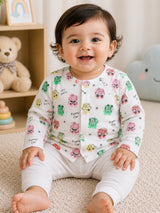 Unisex Thermal Front Open Full Sleeves Top for Baby Winter Innerwear, Easy Dressing and Regular Use - Pack of 3