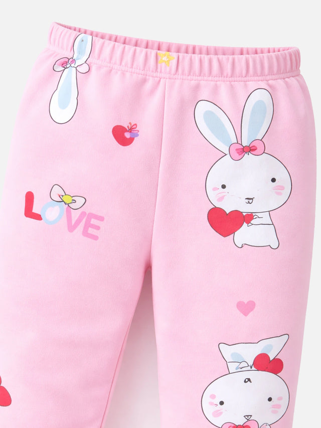 Baby Girls Cotton Pyjama Pants with Inner Elastic for Comfortable Sleepwear and Regular Nightwear - Pack of 1