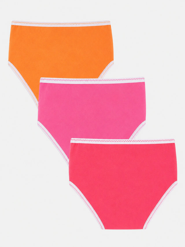 Girls Printed Innerwear Panty with Top Elastic for Everyday Comfort, Easy Fit and Wardrobe Essentials - Pack of 3