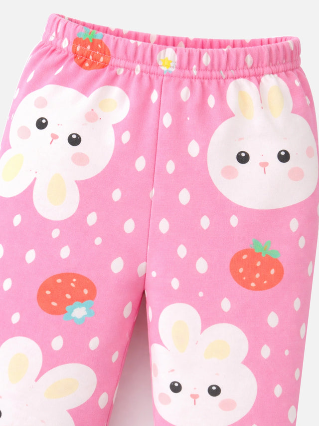 Baby Girls Inner Elastic Pyjama for Comfortable Sleepwear, Lounge Wear and Everyday Nightwear Use at Home