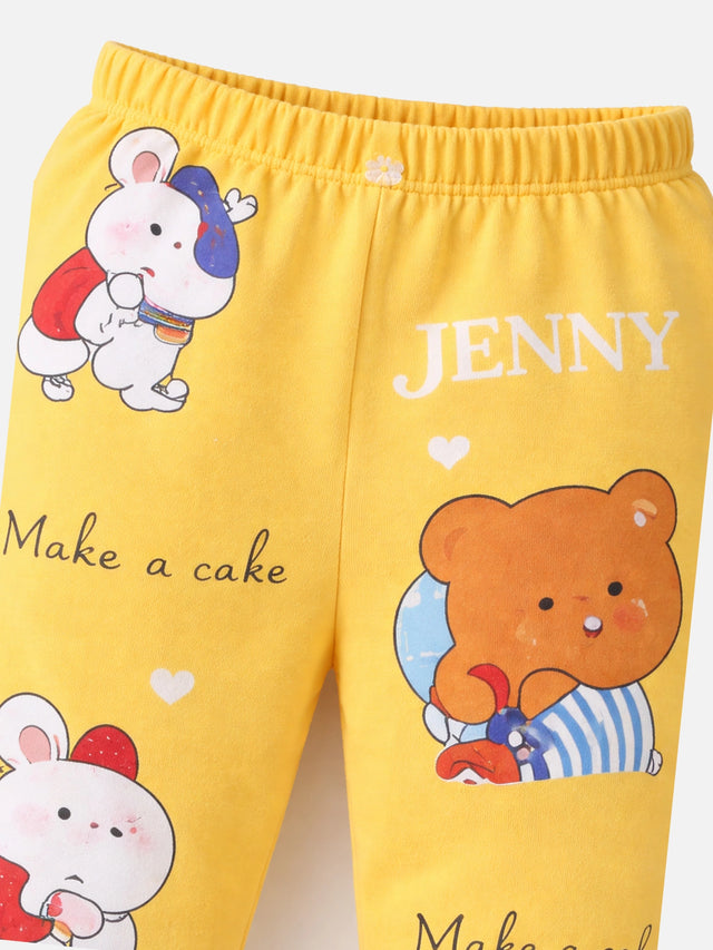 Baby Girls Cotton Pyjama Pants with Inner Elastic for Everyday Sleepwear and Lounge Comfort - Pack of 1