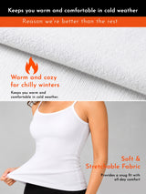 Women 100% Cotton Camisole Style Thermal Top with High Warmth Comfort and Winter Innerwear Essential