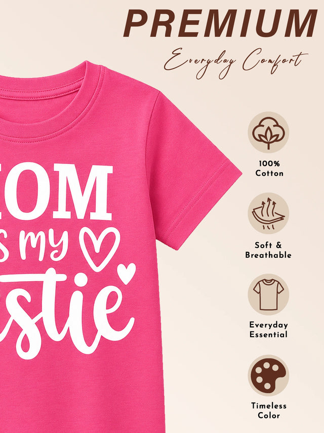 Girls 100% Cotton Printed Round Neck Half Sleeve T-Shirt for Everyday Casual Wear and Regular Comfort