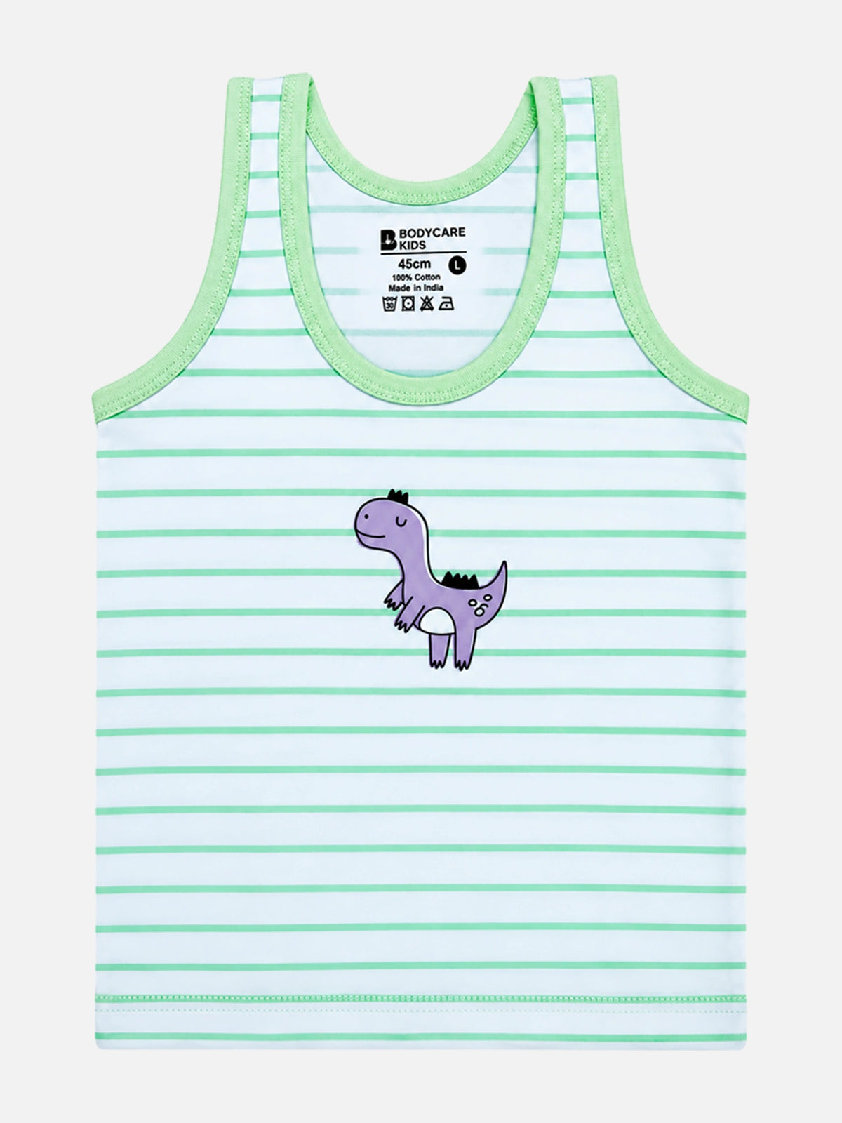 Boys 100% Cotton Round Neck Sleeveless Vest for Everyday Innerwear Comfort and Easy Layering - Pack of 3
