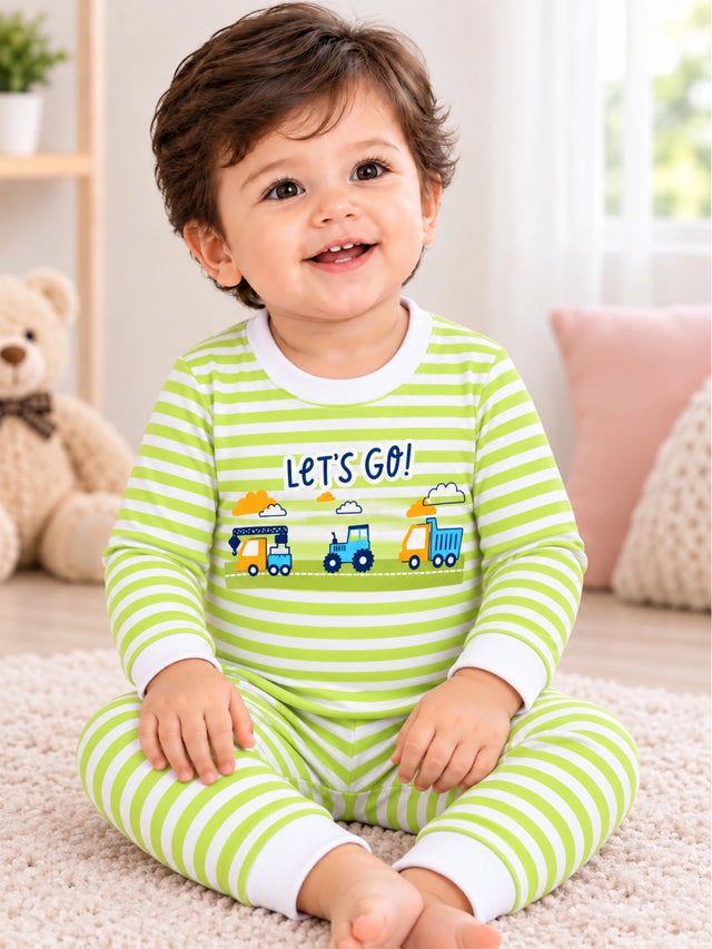 Unisex Baby Round Neck Full Sleeves Thermal Set with Top and Bottom for Winter Comfort and Easy Dressing - Pack of 1