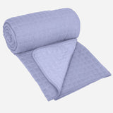 BodyComfy 100% Cotton Hosiery King-Size Fitted Bedcover – Geometrical Quilted Pattern