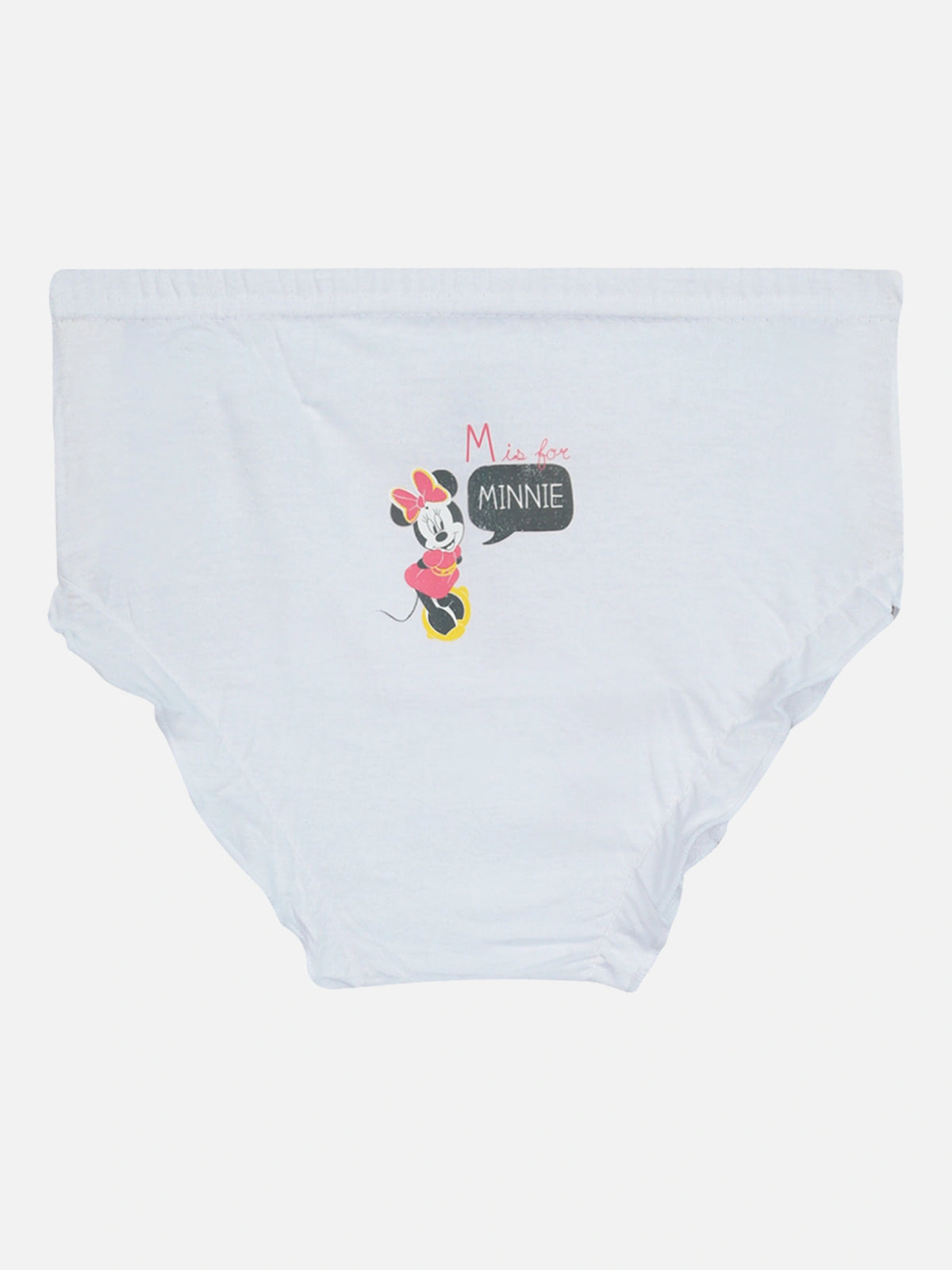 Baby Girls Minnie & Friends Innerwear Panty Cotton Solid with Inner Elastic for Everyday Comfort - Pack of 4