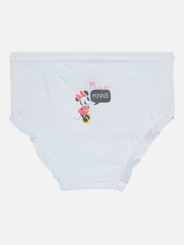 Baby Girls Minnie & Friends Innerwear Panty Cotton Solid with Inner Elastic for Everyday Comfort - Pack of 4