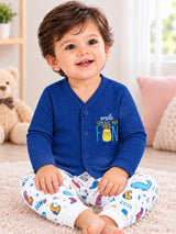 Unisex Baby Front Open Full Sleeves Thermal Top for Winter Innerwear Comfort and Everyday Use - Pack of 3