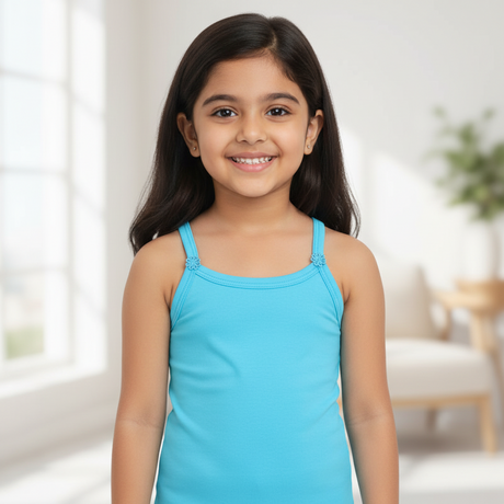 Girls Vest Dori Neck Sleeveless Pack of 6