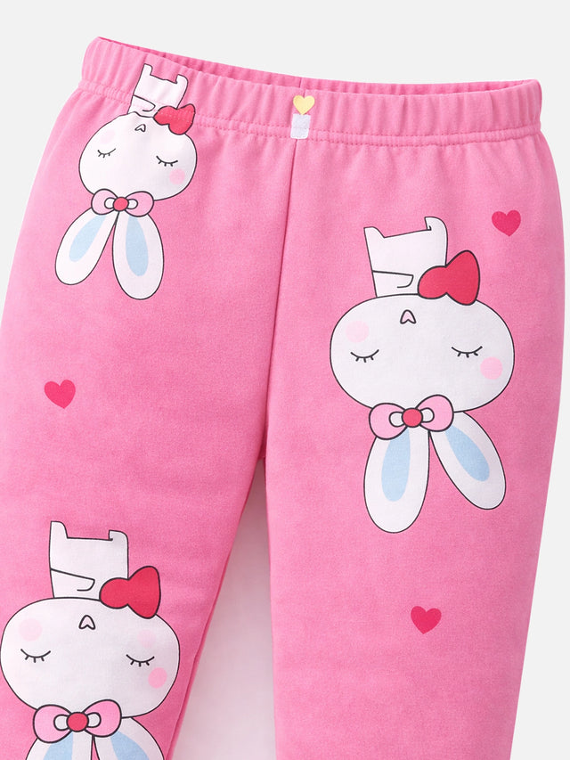 Baby Girls Unicorn Cotton Pyjama Inner Elastic for Casual Wear, Lounge Comfort and Easy Movement - Pack of 1