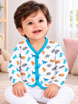 Unisex Baby Front Open Full Sleeve Thermal Top for Winter Wear, Easy Dressing and Warm Comfort - Pack of 3