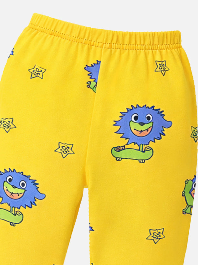 Baby Boys Self Design Pyjama with Inner Elastic for Everyday Wear, Easy Movement and Comfort - Pack of 2