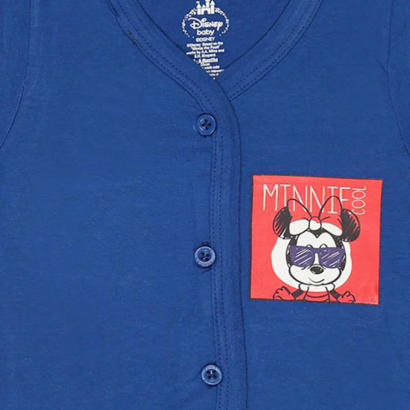 Baby Girls Minnie & Friends 100% Cotton Vest Round Neck Half Sleeves Pack of 3 - Bodycare