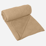 BodyComfy 100% Cotton Hosiery King-Size Fitted Bedcover – Layered Diamond Geometric Pattern