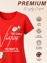 Women T-Shirt Round Neck Half Sleeves