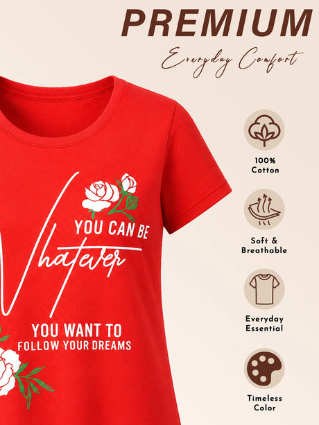 Women T-Shirt Round Neck Half Sleeves
