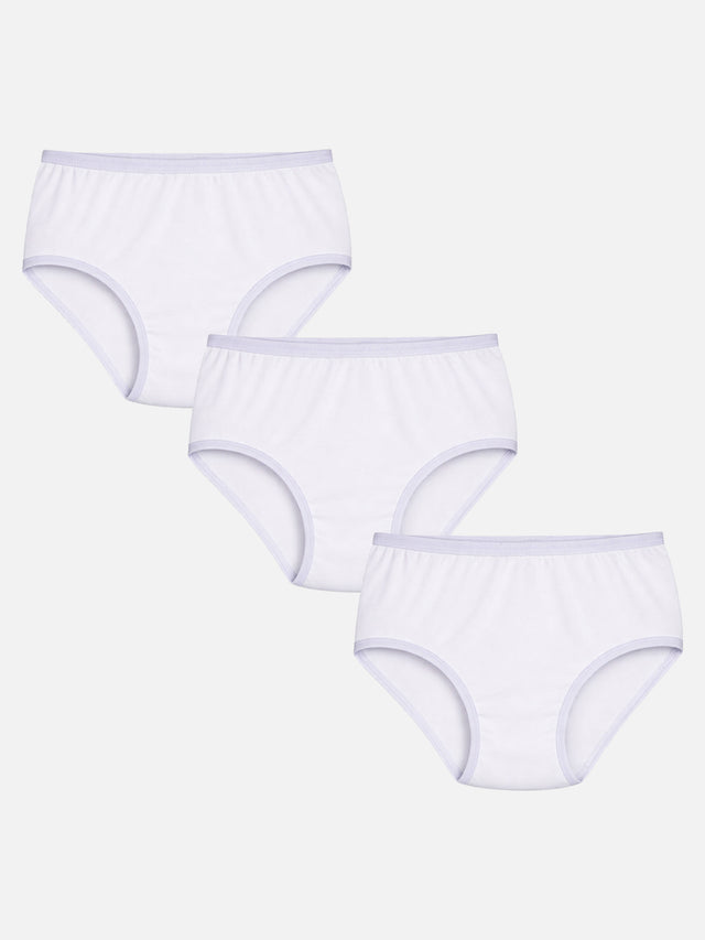 Girls Panty Underwear with Top Elastic for Comfortable Daily Innerwear, Easy Wear and Regular Wardrobe Use - Pack of 3