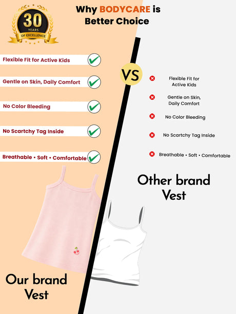 Girls Vest Dori Neck Pack of 3