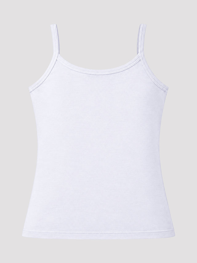 Girls Cotton Camisole Sleeveless Camisole for Everyday Innerwear Comfort and Easy Layering - Pack of 2