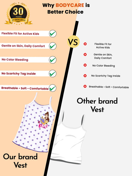 Girls Vest Sleeveless Pack of 4