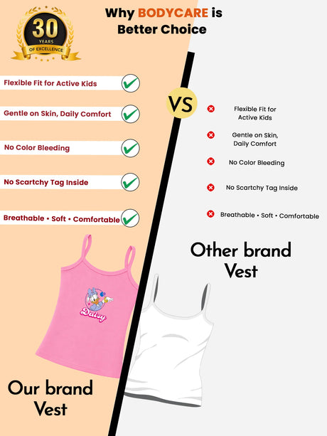 Girls Minnie & Friends Vest Dori Neck Sleeveless Pack of 4