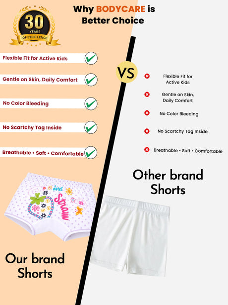 Girls Boyshorts Inner Elastic Pack of 4