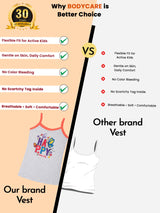 Girls 100% Cotton Vest Round Neck Dori Neck Pack of 2 - Bodycare