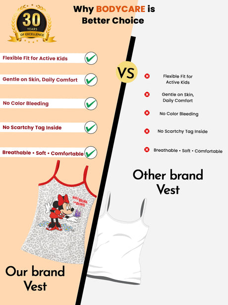 Girls Minnie & Friends Vest Dori Neck Sleeveless Pack of 3