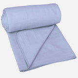 BodyComfy 100% Cotton Hosiery King-Size Fitted Bedcover – Checkered Block Texture