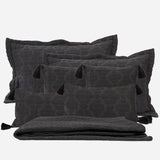 BodyComfy 100% Cotton Hosiery King-Size Fitted Bedcover – Geometrical Quilted Pattern